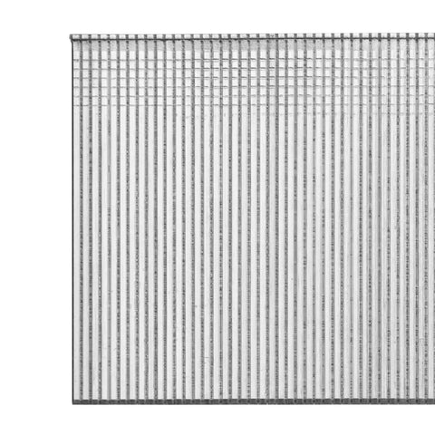 Heavy Duty Galvanized 18 Gauge Brad Nails 1 1/4 Inch Sharp Point Steel Finish Fasteners For Pneumatic And Electric Nailer Guns in a packed row.