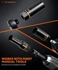 25 Piece Bolt Extractor Kit With Beast Bite No Slip, 3/8 Inch Drive Screw And Nut Remover Set, extension bar, adapter