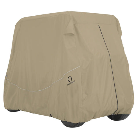 Fairway Long Roof Four Person Golf Cart Quick Fit Cover For Yamaha Club Car EZ Go Weatherproof Shield Against Sun Rain And Dirt