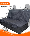 Waterproof Dog Car Seat Cover For SUVs Back Seat Heavy Duty Nonslip Bench Protector dimensions and fit guide