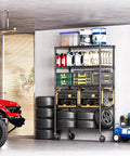 Heavy Duty 5 Tier Steel Wire Shelving Unit On Casters For Garage Kitchen Office Laundry Basement, Adjustable Shelves