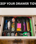 50 Pack Tool Box Organizer Tray Set With 3 Size Trays For Desk Drawer And Garage Organization in drawer setup