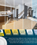 Room setting with 12 Pack 5 6 Inch Recessed LED Can Lights With Five Color Temperatures 2700K 3000K 3500K 4000K 5000K Dimmable