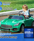 Child driving toy car powered by 12V 6Ah Mini LiFePO4 Deep Cycle Battery With Built In BMS For Lighting UPS RV Fish Finder Camping And Ride On Toys, Rechargeable Power Pack With 4000 Plus Cycles, Safe And Durable Compact Design, Charger Not Included