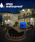 18000LM LED Barn Light 120W 5000K Dusk To Dawn Outdoor Security Flood Light With Photocell, shown wet in rain showcasing IP65.