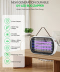Indoor LED Bug Zapper With 3 Replaceable Lamps Fly And Mosquito Trap No Fuss Energy Efficient 10W on a wooden table