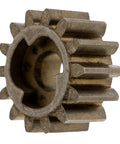 Close-up of a metal Left Hand 14T Spur Gear For Troy-Bilt Yard Machines And Craftsman Gearbox Fits 460 469R 449R CC46ES Models OEM 717-1761