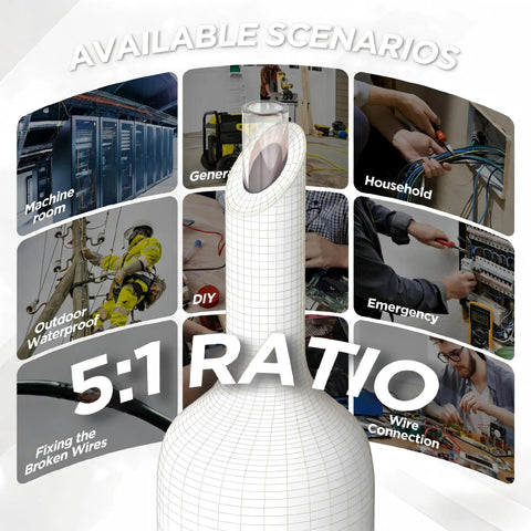 Hefty 365 Piece 5 To 1 Heat Shrink Tubing Kit Double Adhesive Lined for waterproof wire sealing in various scenarios.
