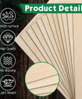 Set of 4 basswood sheets, 12x12 in, 1/16 in thick, unfinished, smooth surface for laser cutting