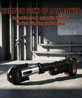 Heavy Duty 18V Electric Pipe Crimper With 60KN Force High Carbon Steel Hydraulic Press Tool on job site with pipes.
