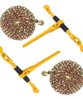 Heavy Duty Ratchet Chain Binder With Five Sixteenths Inch Chain 20 Foot Length 7100 Lbs Working Load Limit 28400 Lbs Breaking Strength