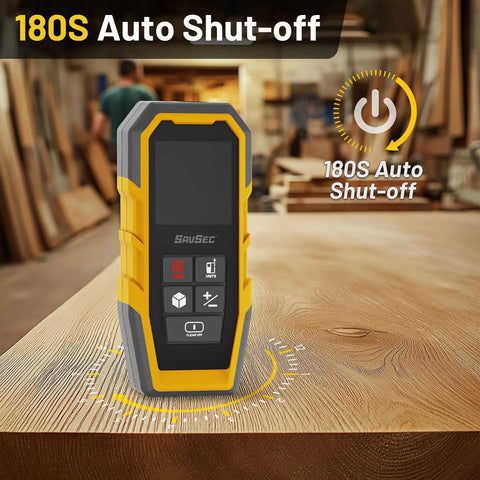 Digital Laser Measure Tool 229 Ft Range, 4 Unit Switching Including Feet, Inches, Meters, and Feet-Inches, 1/16 Inch Accuracy, Fast 0.25s Readings, 99-Record Storage, Pro Grade, Workhorse For Distance, Area, Volume and Pythagorean, Class 2 Laser Safe, with 180S auto shut-off