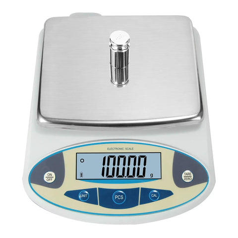 High Precision Digital Lab Balance 0.01g Accuracy, 5000g Capacity, Electronic Analytical Scale with stainless steel pan