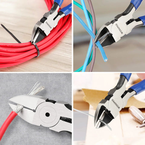 Two Pack 6 Inch Precision Flush Cutters With Spring Loaded Diagonal Side Cutting Pliers For Crafts Jewelry Making Electronics 3D Printing And Floral Projects Clean Sharp Cuts Every Time cutting wires and cables
