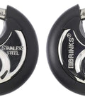 Two Heavy Duty 70mm Discus-Shaped Padlock With Key For Shed Garage Storage Lockers Sliding Doors Tool Boxes Cabinets 2 Pack Built Tough Beat-Proof Stainless Steel Shackle Weatherproof