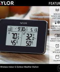 Wireless Indoor Outdoor Thermometer And Hygrometer Weather Station Battery Powered Alarm Easy To Read Display Temperature And Humidity Trends Min Max Recall For Home Office Greenhouse Nursery