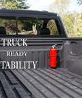 Durable Fire Extinguisher Mount Bracket For 2.5 And 5 Lb Extinguishers, Universal Fit installed in truck bed