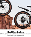 Close-up of rear wheel and disc brakes on Kids Mountain Bike 20 Inch Aluminum Frame With 7 Speed Gears, Suspension Fork, Lightweight