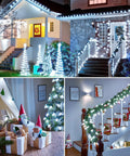 100 Pack Pure White C9 LED Christmas Light Bulbs, Dimmable And Shatterproof, E17 Base used in festive outdoor and indoor decor.