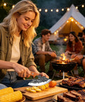 Using Two Piece Meat Cleaver Set For Home Chefs And Grill Masters Carbon Steel Kitchen Knife camping BBQ with friends