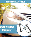Heavy Duty Front Left Power Window Regulator Motor For Chevrolet Volt 2011 To 2015 Direct Fit Assembly view showing OE number 22938326.