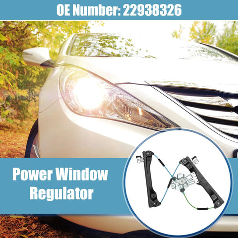 Heavy Duty Front Left Power Window Regulator Motor For Chevrolet Volt 2011 To 2015 Direct Fit Assembly view showing OE number 22938326.