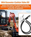 Cushion Valve Kit For Small Excavators With One Quarter Inch Hoses And M14 Thread For Easy Install Complete Swivel Motor Assembly