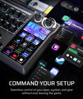 Black Galleon 100 RGB Mechanical Wired Gaming Keyboard With Insane Tactile Feedback And Built In Elgato Stream Deck Integration For A Truly Goated Player One Experience close-up showing programmable keys and built-in screen.