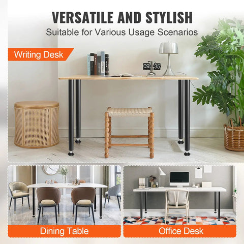 28 Inch Adjustable Desk Legs Heavy Duty Steel Table Support Set Of 4 Boss Desk Upgrade 1200 Lb Load Capacity No Sweat Setup Computer Frame With Adjustable Feet Matte Black Finish, stylish writing and dining desk.