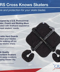 Hella Durable Ice Skate Guards And Blade Soakers With Heavy Weave Cotton Towel Set For Medium Blades Rust Resistant Steel Protector Sweet Ride Flat Black Coating displayed with towel and guards.