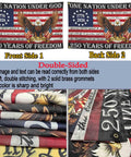 3 Ply 250th Anniversary USA Flag 3x5 Double Sided Outdoor Patriot Flag For 4th Of July We The People 1776 Decor Durable Polyester Weather Resistant With Brass Grommets Backyard Ready, showing front and back design.