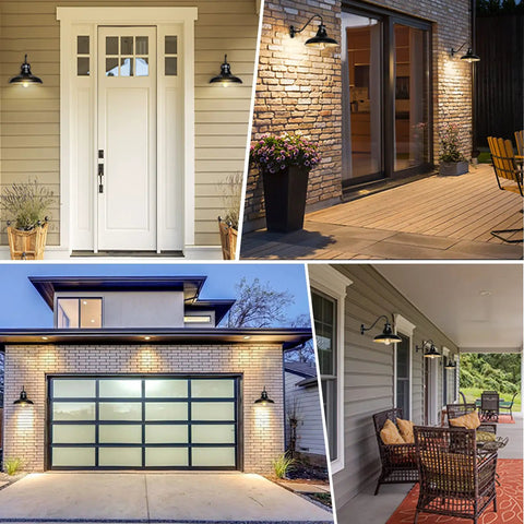 Motion Sensor Outdoor Lights Dusk To Dawn With 3 Lighting Modes Exterior Porch Light Wall Mount IP65 Waterproof Anti Rust For House And Garage 2 Pack Bundle