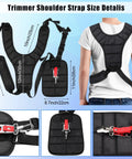 Two Pack Black Comfort Padded Double Shoulder Strap Belt For Garden Tools Trimmers Brush Cutters Lawn Mowers Leaf Blowers