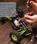 Person working on RC car with Rotatable Universal Shaft U Joint Coupler for Motors, 3D Printers and CNC Machines, DIY connector