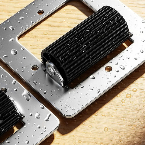 Pro-Grade Wire Guide Roller For Electricians, Heavy Duty Steel Frame Lets You Pull Cables Smoothly Through Openings, 3.15 X 3.15 In, Galvanized Wire Feeder For Installation, Repair, Renovation And Home Projects, black ribbed roller on steel frame