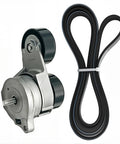 Rock Solid Serpentine Drive Belt Tensioner Kit Direct Swap Parts For Acura MDX TL ZDX RL And Honda Accord Crosstour 2003 To 2013 Replaces 5060840K1 on black belt and metal pulley