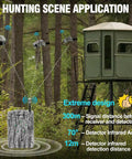 Ultra Long Range Three Hundred Meter Wireless Hunting Alarm Kit With Night Vision Motion Detector 360 Degree Waterproof Security Sensor And Receiver For Camp Farm Home Surveillance For Serious Hunters in hunting scene