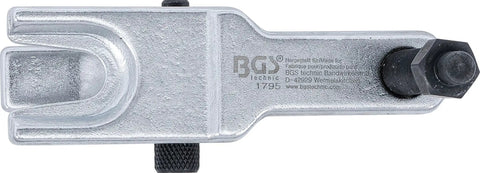 Pro Grade Ball Joint Separator Tool 20-22 Mm Jaw Opens in 2 Positions, Forged Metal Clevis Pin, Matte Chrome Finish, Lockable at 30 and 55 Mm, Squeezes Ball Joint Cones on Tie Rods and Stabilizers.