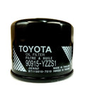 Toyota Element Oil Filter 90915-YZZS1 OEM Genuine Toyota Parts, black cylindrical with printed model and country of origin