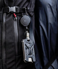Heavy Duty Retractable Badge Holder With Carabiner Clip And Keychain Reel 31.5 Inch Extendable ID Card Holder for Work