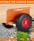 Heavy Duty Panel Dolly For Drywall Doors And Steel Panels Handles Up To 1100 Lbs with wheels on stone, grass, and mud surfaces