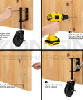 Installation process of Heavy Duty Spring Loaded Gate Caster With 4 Inch Wheels, 360 Swivel Drag Wheels For Wooden Gates