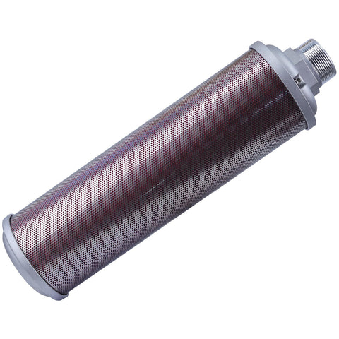 2 Inch NPT Air Compressor Muffler Exhaust Silencer for dryers, 145 PSI, single chamber, metal, industrial use, replacement part