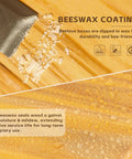 Close-up of beeswax coating on wooden part of 10 Frame Medium Bee Super Box With Beeswax Coating For Langstroth Hives showing durability.