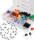 Organic Chemistry Molecular Model Kit 444 Pcs Complete Set with 136 Atoms, 158 Bonds, and 150 Fullerene Units in box.