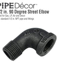 Heavy Duty Half Inch Street Elbow 90 Degree Pipe Fitting In Black Malleable Iron For Standard One Half Inch Pipes Nipples And Fittings Built To Last