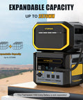 VTOMAN Portable Power Station with Expandable Capacity up to 2376Wh for outdoor and emergency use.