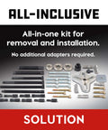 Gearhead Grade Harmonic Balancer Puller And Installer Tool Kit For Cars And Light Trucks 40 Piece Set laid out on display