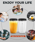18oz Blender Cup Replacement With Lid For Nutribullet 600W And 900W Blenders 2 Pack Built To Last Tritan BPA Free