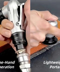 45-degree pneumatic chamfering tool; Amazon-branded compact silver/black air tool with 1/4 inch inlet